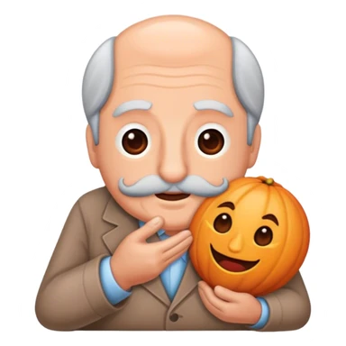 nonno abbracciato con la nipotina. sticker