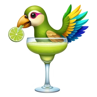 bird having margarita sticker
