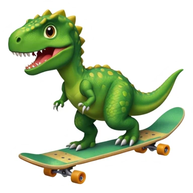 Dinosaur on a skateboard sticker