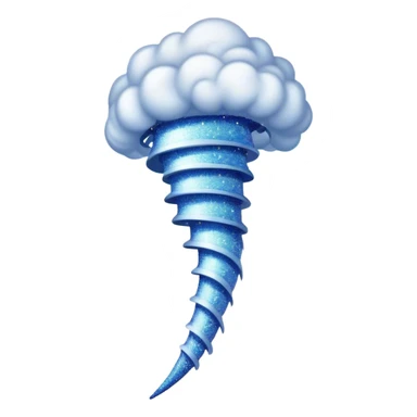 a tornado made out of sparkles and stars to represent new beginnings and transformation sticker