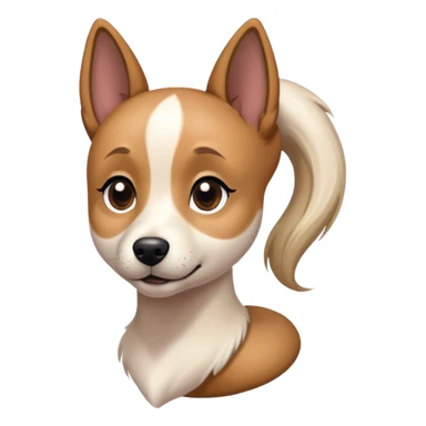 dog with ariana grande ponytail  sticker