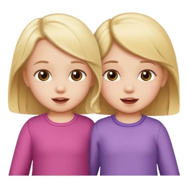 two toddlers girls sticker