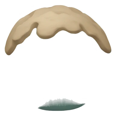 an organic shaped ball of clay for pottery sticker