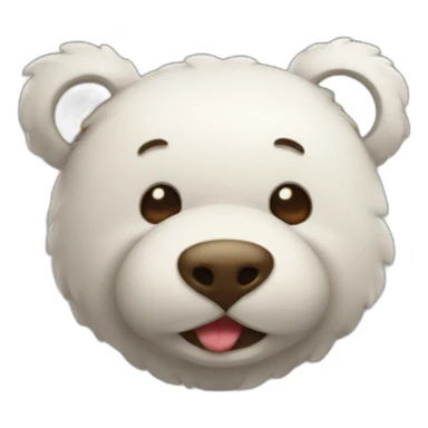 Nounours mignon avec une cicatrice sur le front sticker