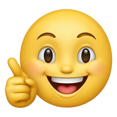 Laughing emoji with Finger point  sticker