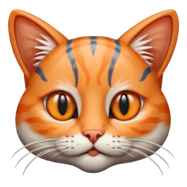 Half Shrimp Half Cat - gray and orange cat head and shrimp body named Trippi Troppi sticker