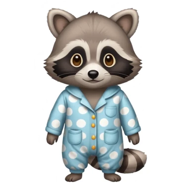 Raccoon in pajamas
 sticker