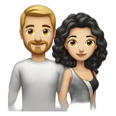 Mulher branca Loira com homem negro sticker