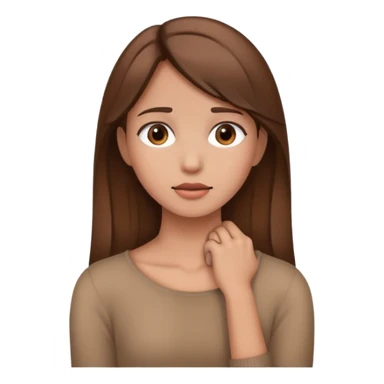 girl hold her neck sticker