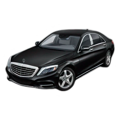 black Mercedes s class sticker