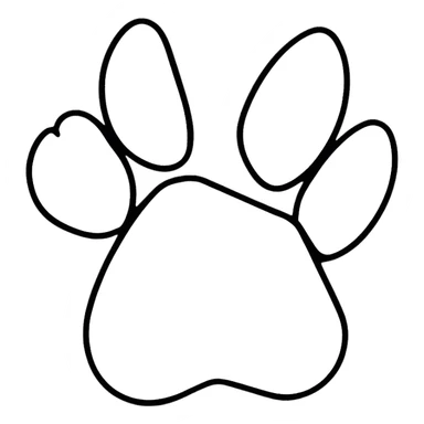 colored puppy paw print sticker