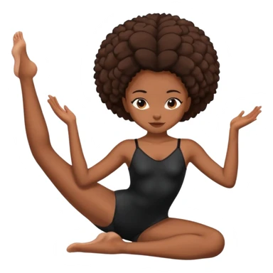 Black girl touching her toes sticker