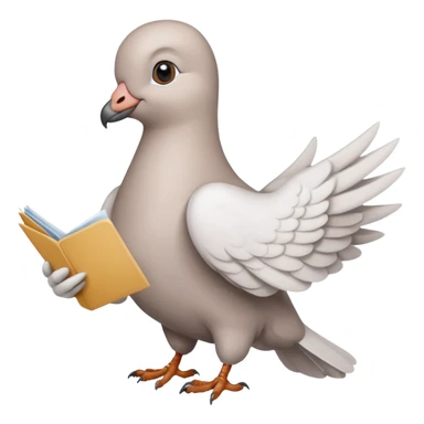 a dove with a letter in its paws sticker