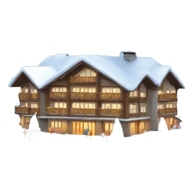 Ski resort at Christmas  sticker