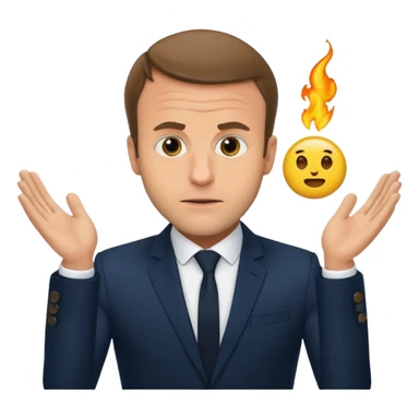 Macron entrain de faire caca sticker