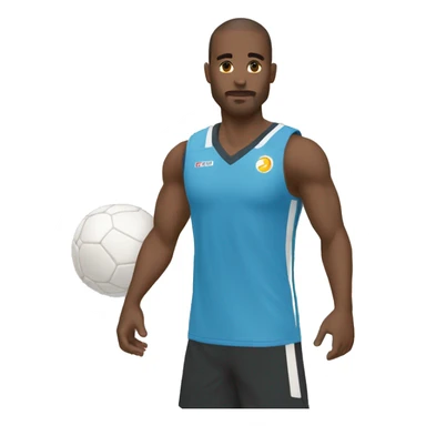 Perezoso abrazando un balón de voly  sticker