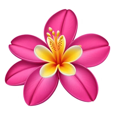 frangipani flower, hot pink sticker