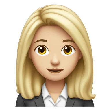 White girl at work  sticker