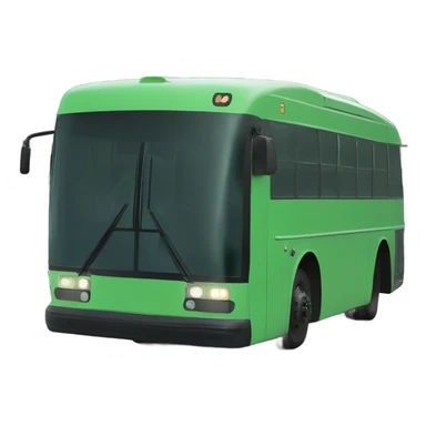 A green public bus that displays the letter F sticker