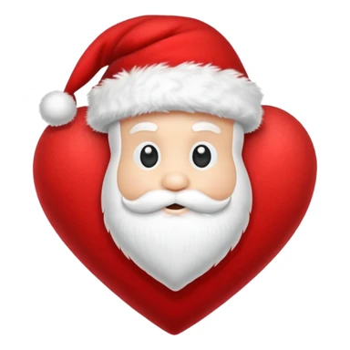 red heart in a santa hat no mustache or face just a red hart with santa hat ontop  sticker