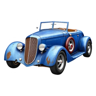 A very fast racing 1934 roadster  body shell-only rustic old antique rat hot rodded Vicky that’s blueberry and cherry pearl  sticker