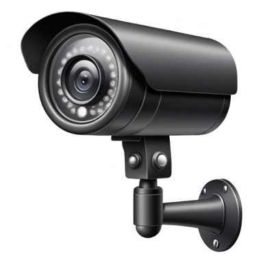 security surveillance CCTV camera mounted on wall sticker