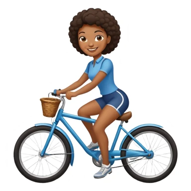a black woman on a bike sticker