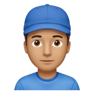blue tennis hat and blue tshirt man sticker