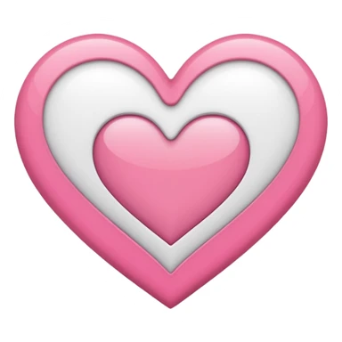 Coração metade rosa e metade branco emoji sticker
