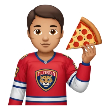 The galaxy with a with a Florida Panthers player
With a taco truck and a pizza truck
 sticker