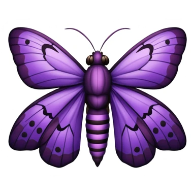 moth purple and black sticker