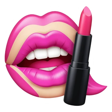Pink lipstick sticker