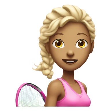 Tennis blonde girl in pink  sticker