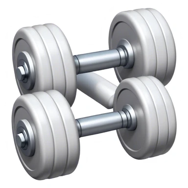 white dumbell sticker