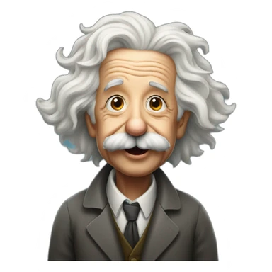Albert Einstein with tongue stuck out sticker