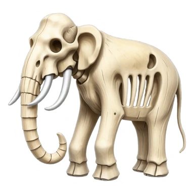 skeleton of a mammoth sticker