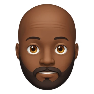 Black bald guy with a beard  sticker