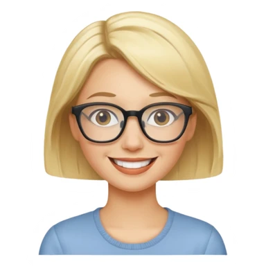 mulher loira com oculos sticker