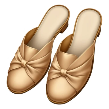 Light brown silk slippers and robe sticker