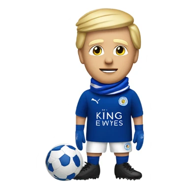Donald trump as a Leicester city football supporter with football boots sticker