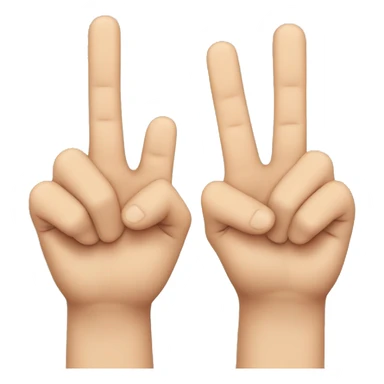 Two fingers pointing at each other but merging sticker