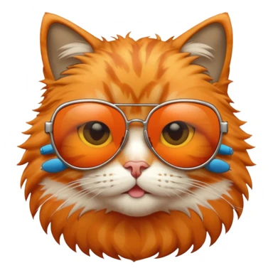 Cat wearing sunglasses sticker