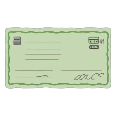 Bank check sticker
