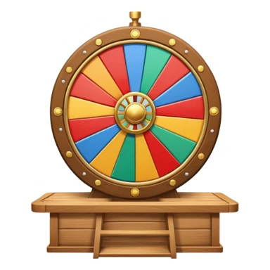 wheel of fortune, large, at booth sticker