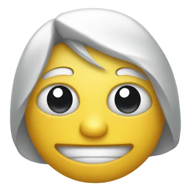 Smiley emoji with one eye half closed sticker