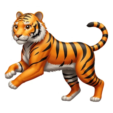 High resolution of a runnig tigar sticker