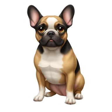 French bulldog black tan sticker