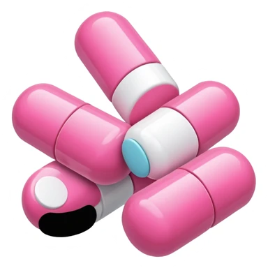 pink and white medication sticker