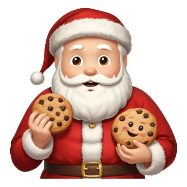 Santa stealing cookies sticker