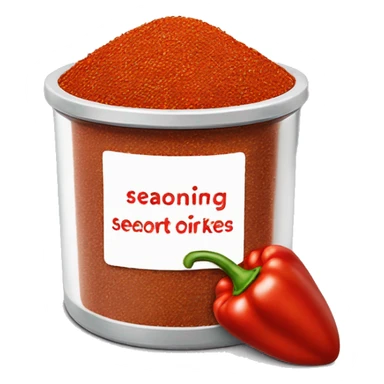red pepper flakes seasoning container sticker